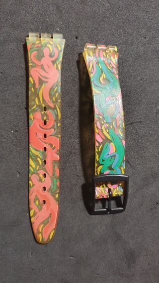 3 cinturino Swatch usati con gomma OK