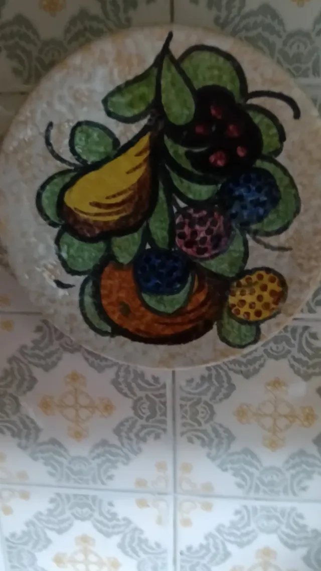 Lote platos decorativos frutas