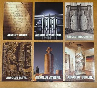 Carte postali della collezione Absolut Vodka