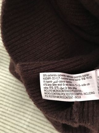 Jersey Zara marrón botones cachemira y lana