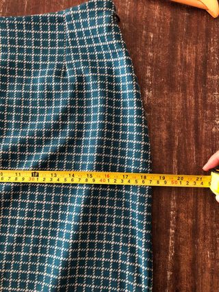 Falda midi Indi & Cold cuadros azul