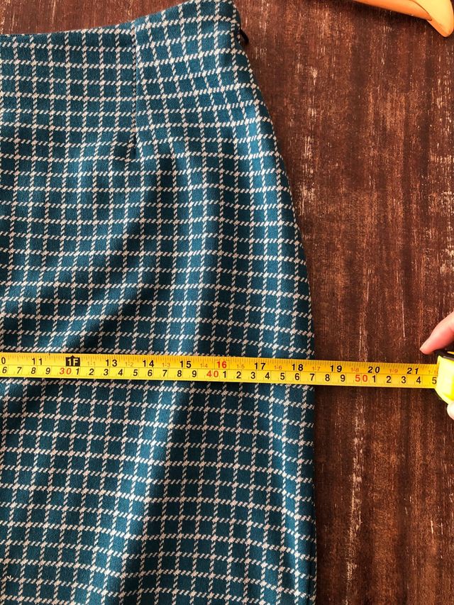 Falda midi Indi & Cold cuadros azul