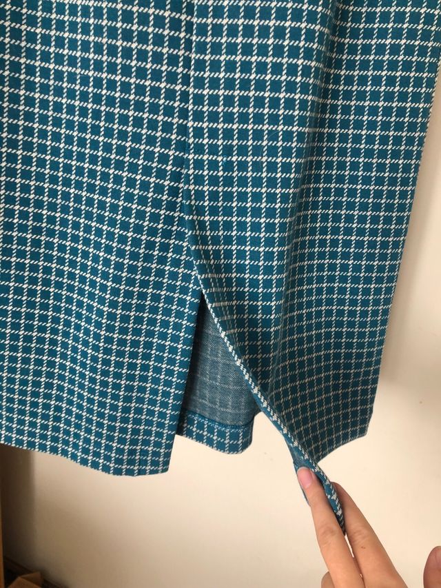 Falda midi Indi & Cold cuadros azul