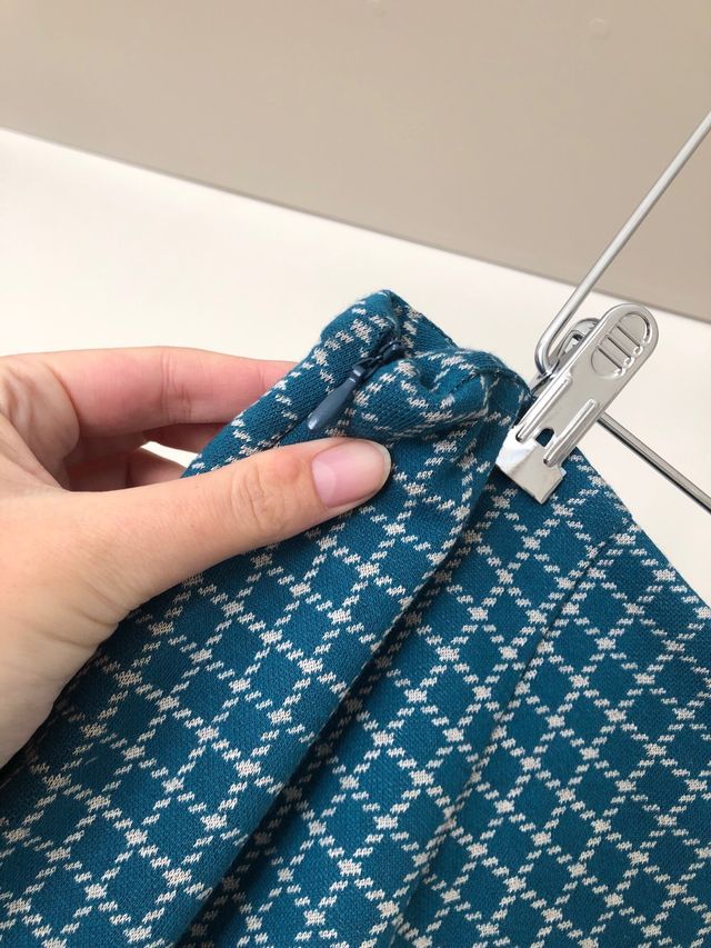 Falda midi Indi & Cold cuadros azul