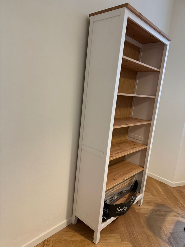 Libreria/Credenza Legno Bianca e Marrone