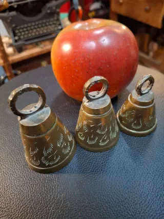 Campane antiche in ottone (3 unità)