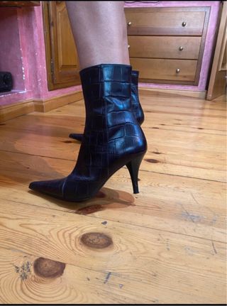 Botines de piel con tacón Pedro del Hierro T.38