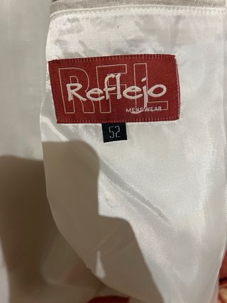 Americana Lino Rayas Beige Reflejo Talla 52