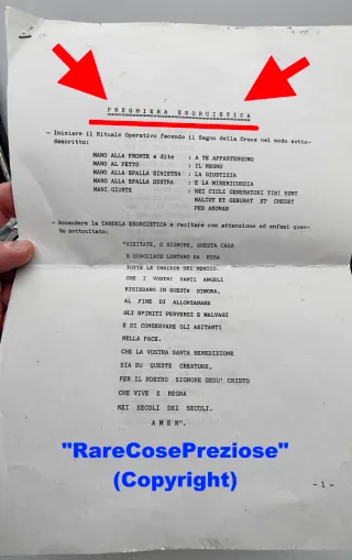 Cimelio Papa Wojtyla Esorcismo Reliquia UNICA