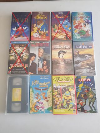 Lote 9 Películas VHS Disney y Más