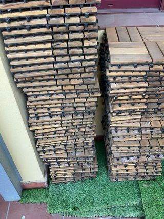 Suelo de madera de acacia para terraza