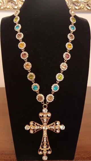 Parure con croce gioiello