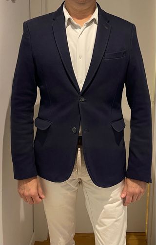 Americana de paño azul marino