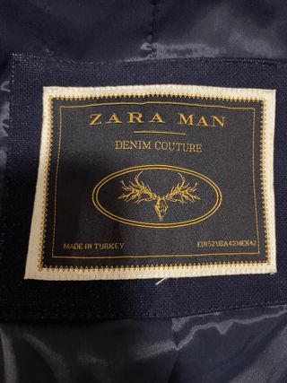 Americana de paño azul marino