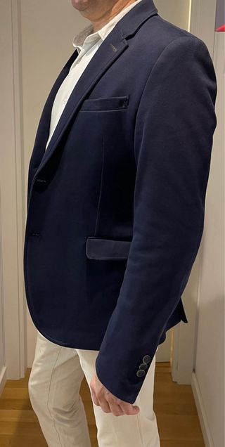 Americana de paño azul marino