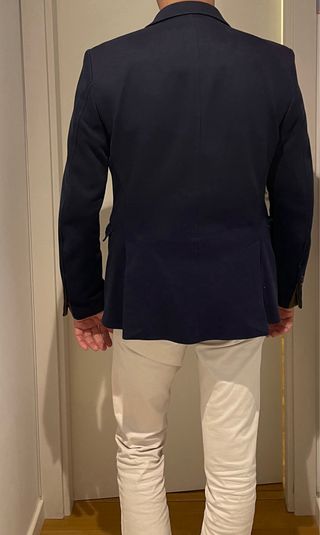 Americana de paño azul marino