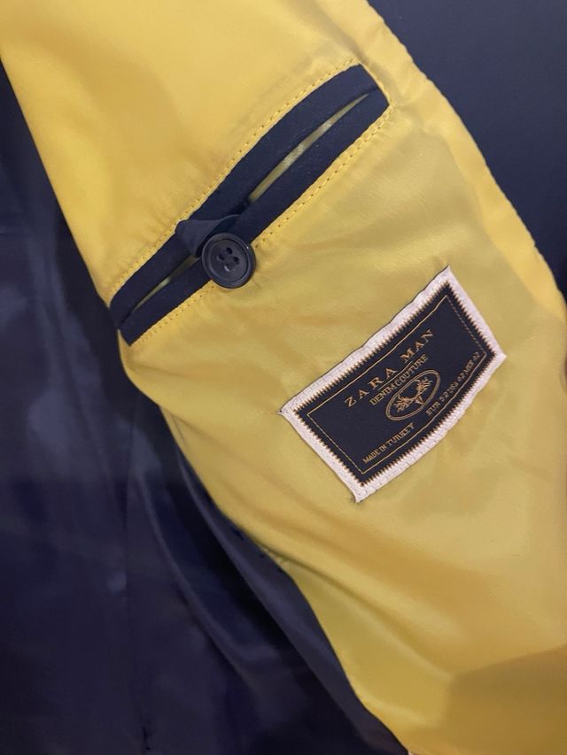 Americana de paño azul marino