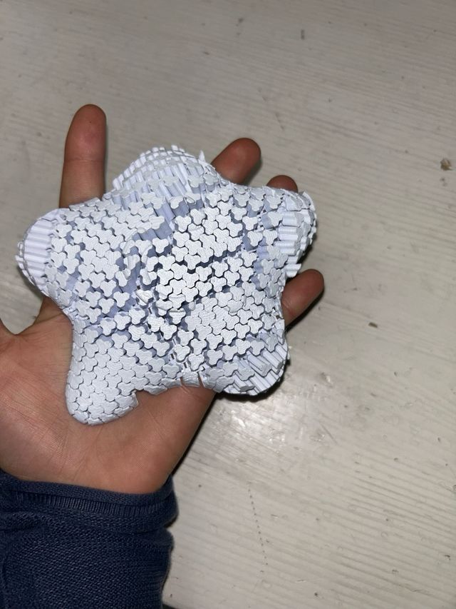 Stella 3D stampata in plastica