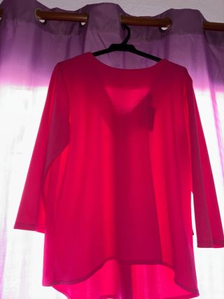 Blusa rosa manga larga