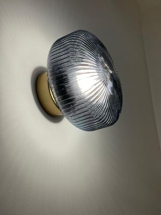 Lampada Design Vetro Metallo Oro