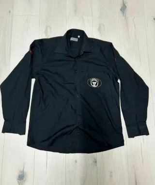 Camicia uomo nera con stemma