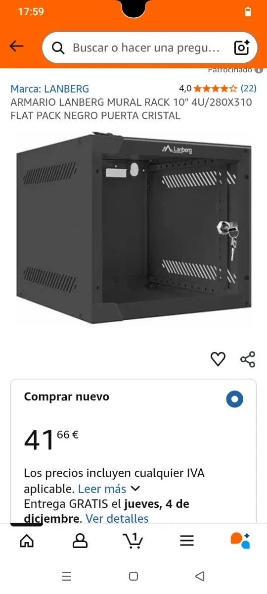 Armadio Rack Lanberg 10 Cristal