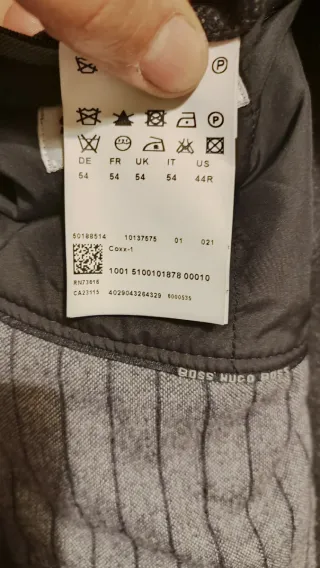 Cappotto Hugo Boss Taglia 54 Grigio scuro