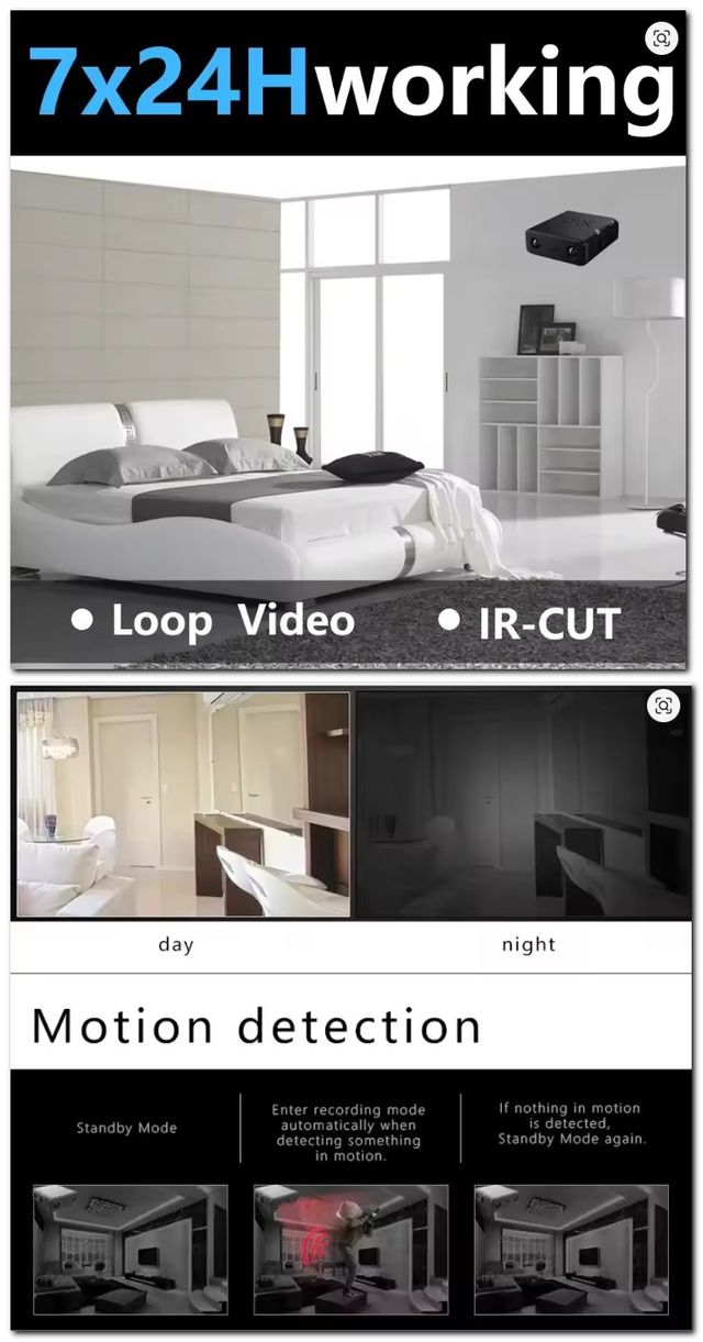 Mini Cámara XD Full HD 1080P