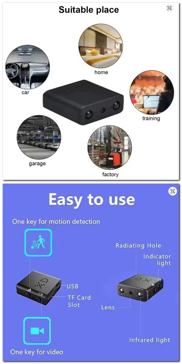Mini Cámara XD Full HD 1080P