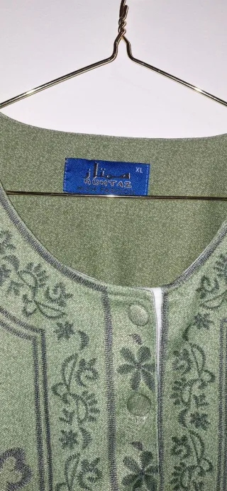 Vestido verde estampado