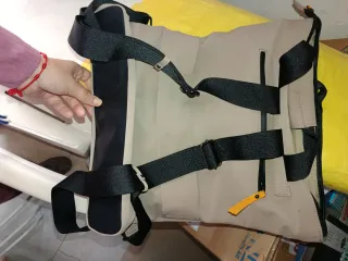 Mochila CHARRO beige y anaranjado para ordenador