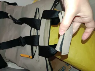 Mochila CHARRO beige y anaranjado para ordenador