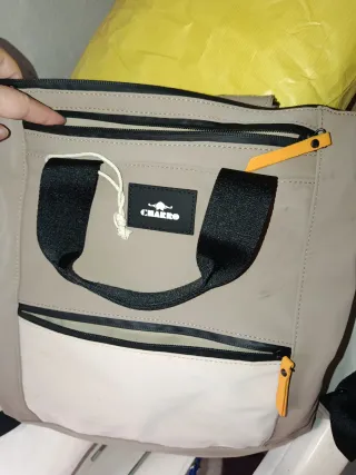 Mochila CHARRO beige y anaranjado para ordenador