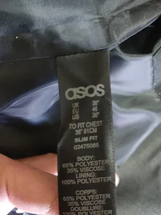 Chaleco ASOS Negro Talla M