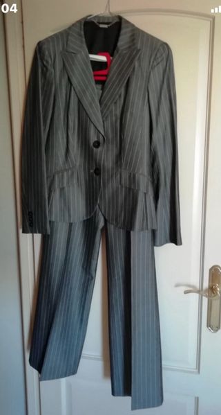 Traje chaqueta y pantalón (pata ancha) raya diplod