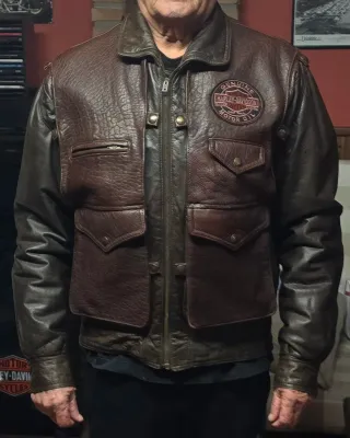 Chaqueta Cuero Aviador Motero