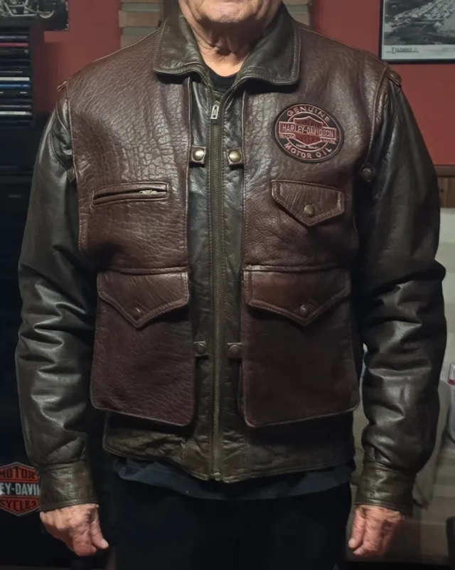 Chaqueta Cuero Aviador Motero