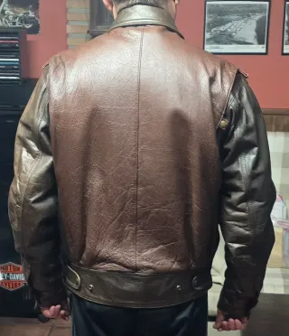 Chaqueta Cuero Aviador Motero