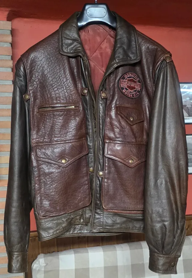 Chaqueta Cuero Aviador Motero