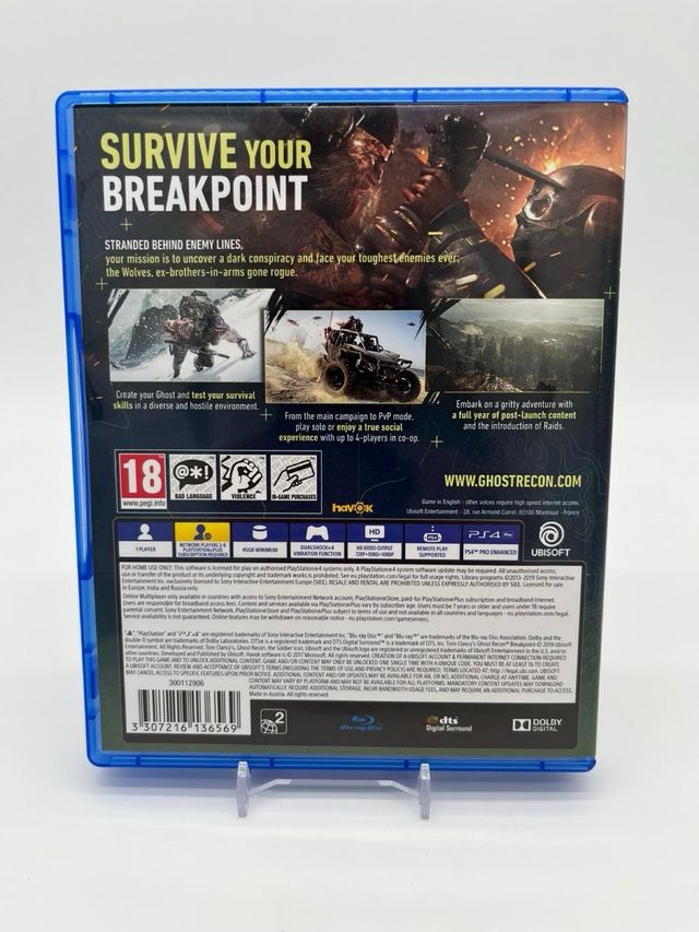 PS4 Ghost Recon Breakpoint Gioco + Disco