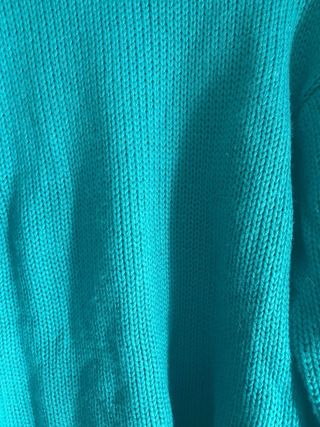 Jersey Zara XL Turquesa y Chocolate