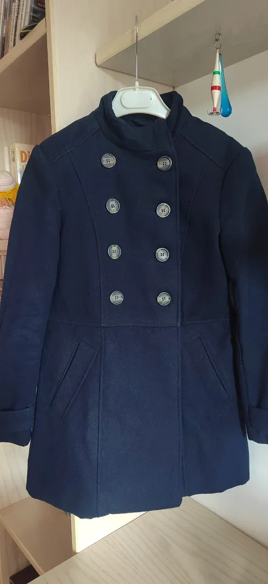 Abrigo paño Ift mujer azul marino