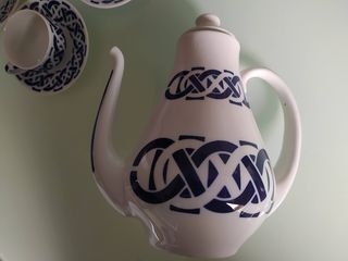 Juego de café Sargadelos azul y blanco