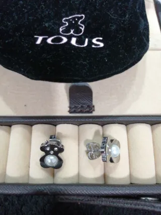 Pendientes acero de Ositos con Perlita. Nuevos