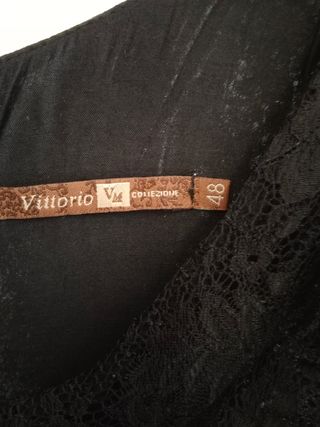 Vestido negro encaje fiesta