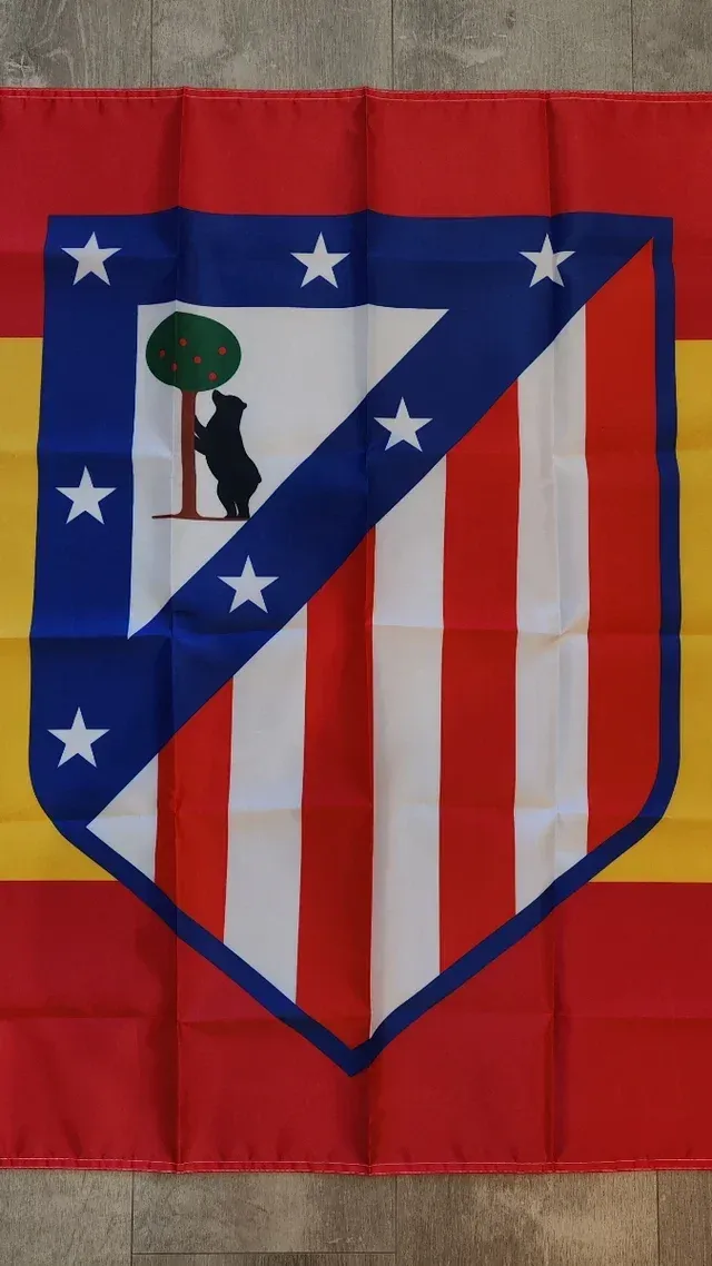Bandera del Atlético de Madrid y España