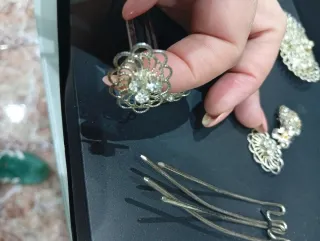 Aderezo Fallera Niña Plata