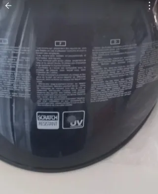 Visiera casco antigraffio e UV