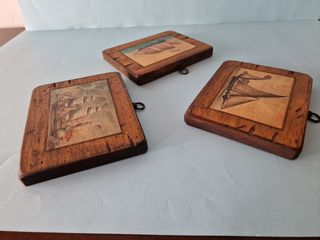 3 quadri in legno
