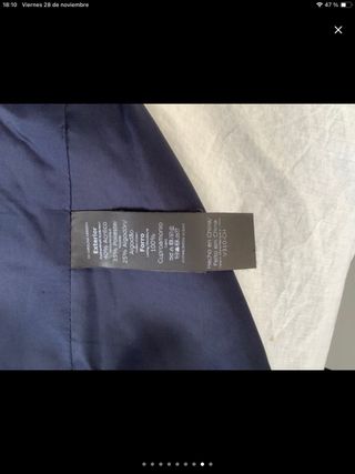 Falda tweed azul y coral